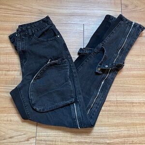 Fashion Nova Baggy Jeans with Zipper Pockets